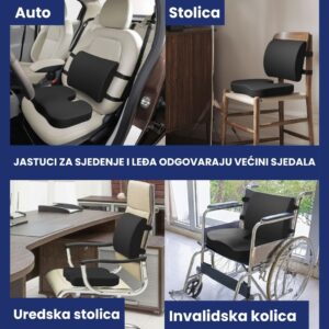 Set ortopedskih jastuka za sjedenje Lumbaris + ComfortLux - Image 7