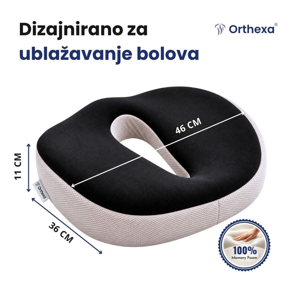 Dimenzije jastuka ComfortSit: 46 x 36 x 11 cm