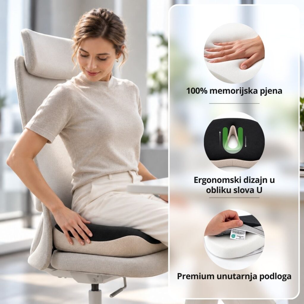 ComfortSit – 100% memorijska pjena i ergonomski dizajn u obliku slova U